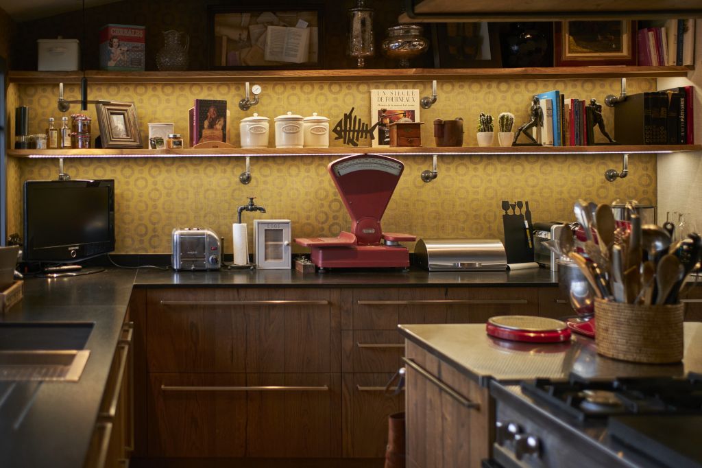 Papier peint en crédence dans la cuisine - AD Color Peintre à Vannes